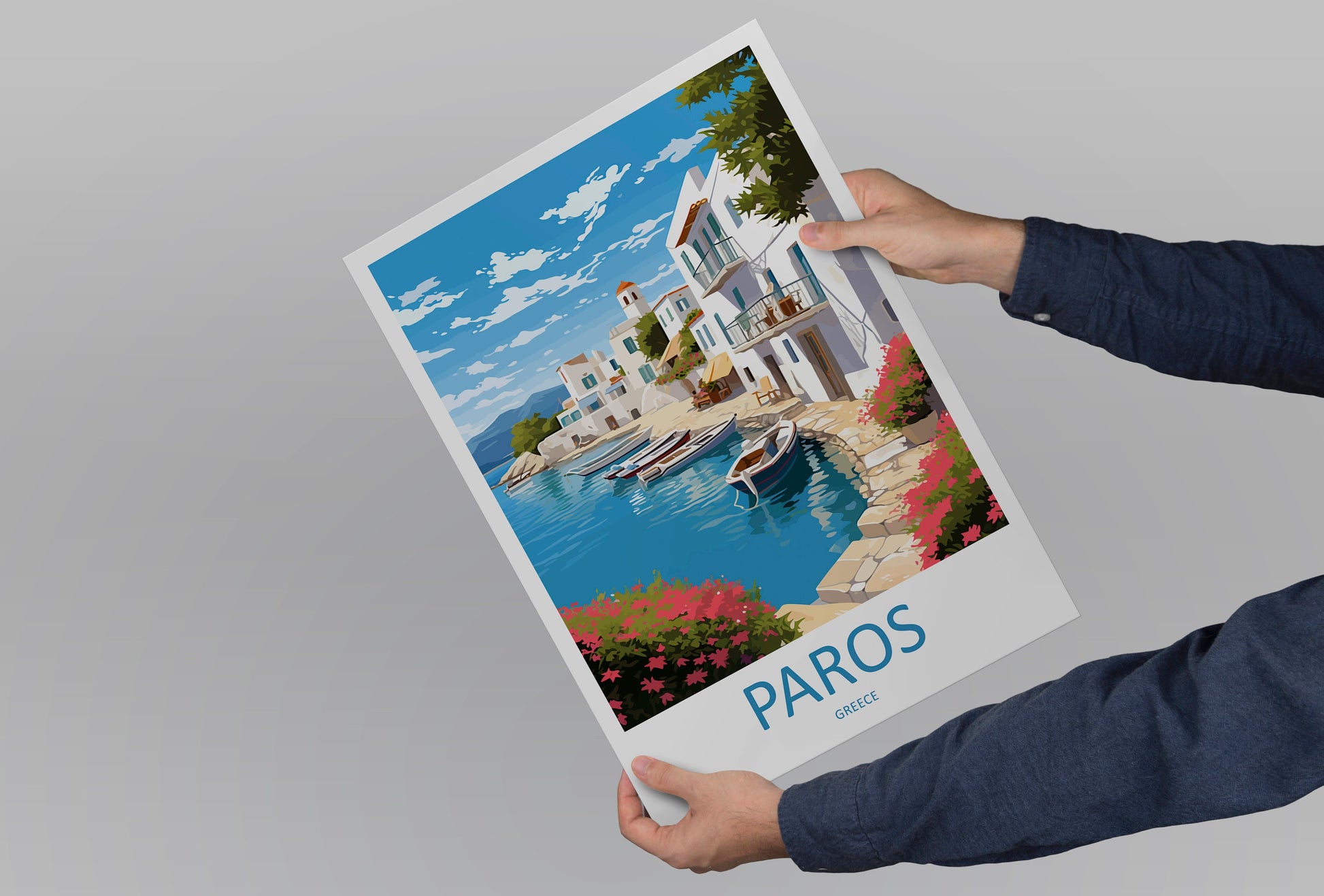 Paros Travel Print Wall Art Paros Greece Wall Hanging Home Decoration Paros Gift Art Lovers Wall Art Print Paros Greece Wall Art