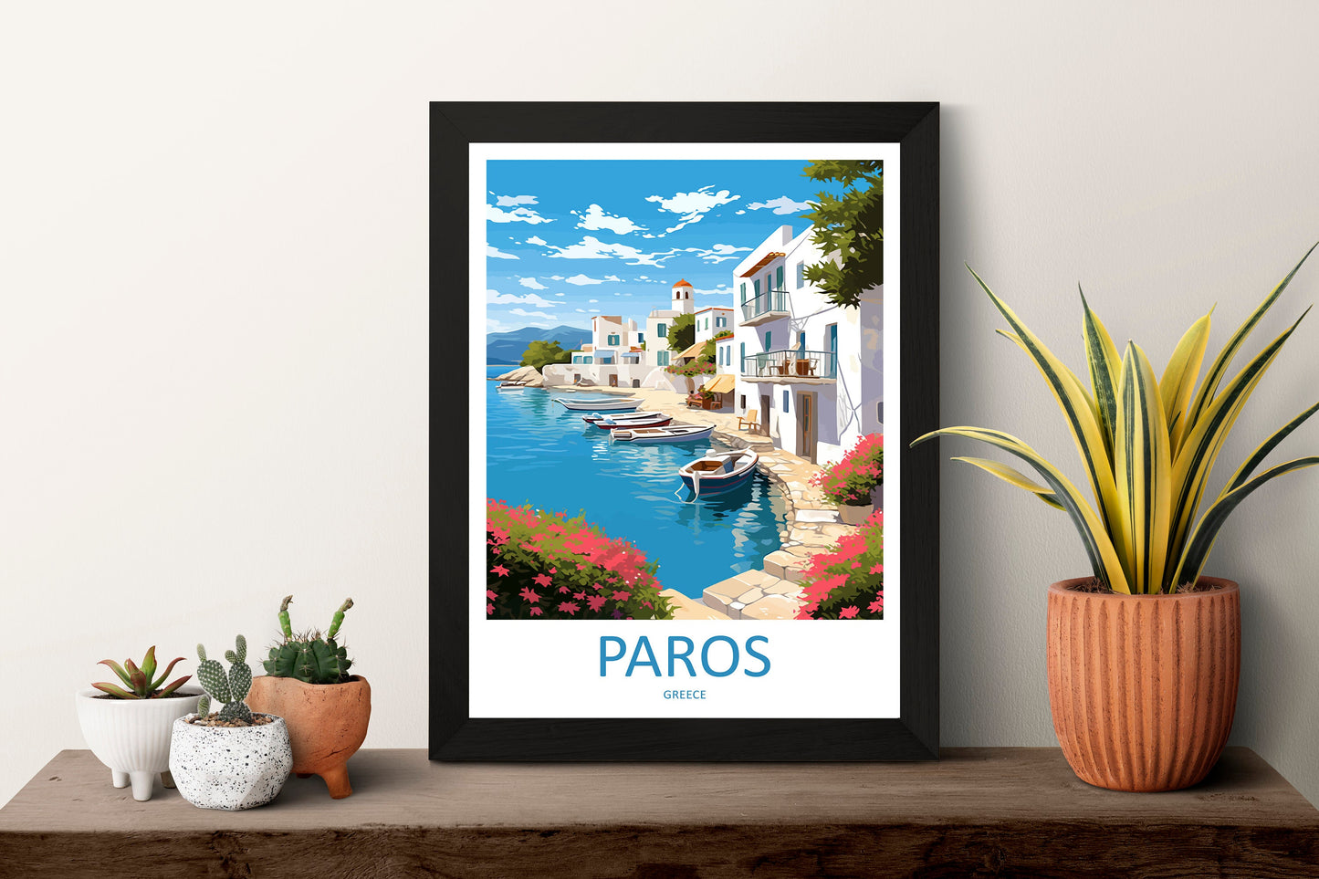 Paros Travel Print Wall Art Paros Greece Wall Hanging Home Decoration Paros Gift Art Lovers Wall Art Print Paros Greece Wall Art