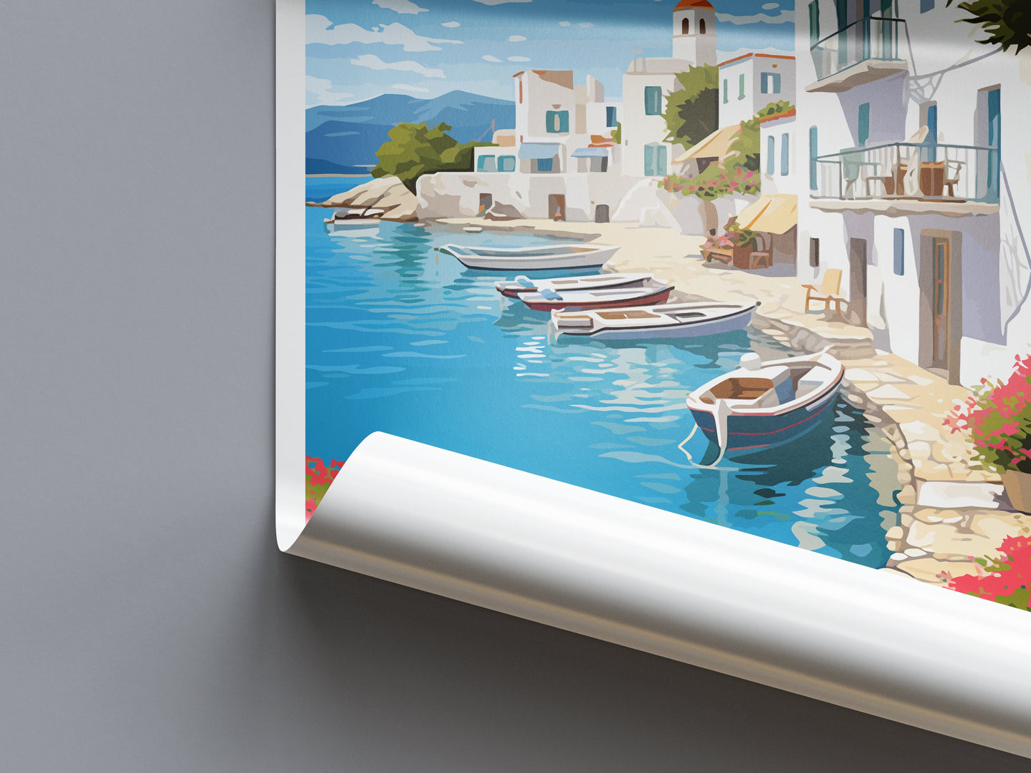 Paros Travel Print Wall Art Paros Greece Wall Hanging Home Decoration Paros Gift Art Lovers Wall Art Print Paros Greece Wall Art