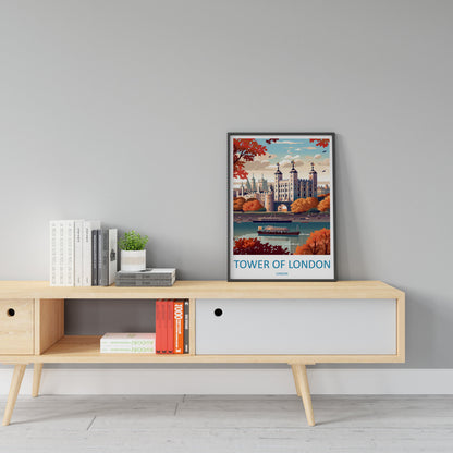 Tower Of London Travel Print Wall Art Tower Of London Wall Hanging Home Décor London Gift Art Lovers Tower Of London Art Lover Gift