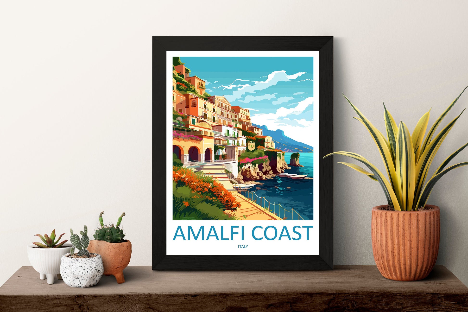 Amalfi Travel Print Wall Art Amalfi Italy Wall Hanging Home Decoration Amalfi Gift Art Lovers Wall Art Print Amalfi Italy Art Amalfi Art