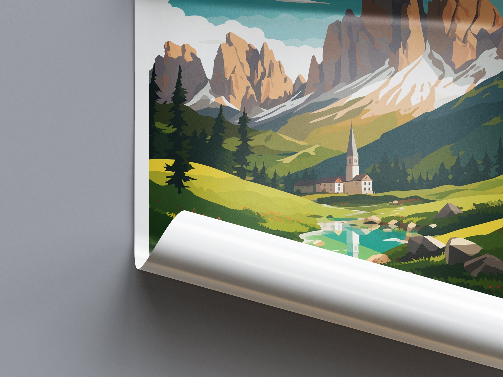 Dolomites Travel Print Dolomites Home Décor Dolomitic Alps Art Print Dolomite Mountains Room Print For Italian Mountains Gift Art Poster Art