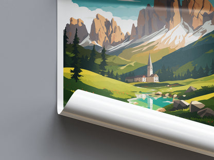 Dolomites Travel Print Dolomites Home Décor Dolomitic Alps Art Print Dolomite Mountains Room Print For Italian Mountains Gift Art Poster Art