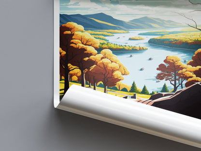 Hudson Valley Travel Print Wall Art Hudson Valley Wall Hanging Home Décor Hudson Valley Gift Art Lovers New York State Art Gift Lover Print