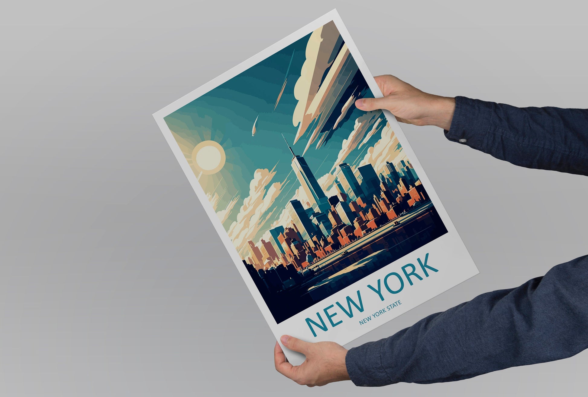 New York Travel Print Wall Art New York Wall Hanging Home Décor New York Gift Art Lovers New York State Art Gift Lover Print