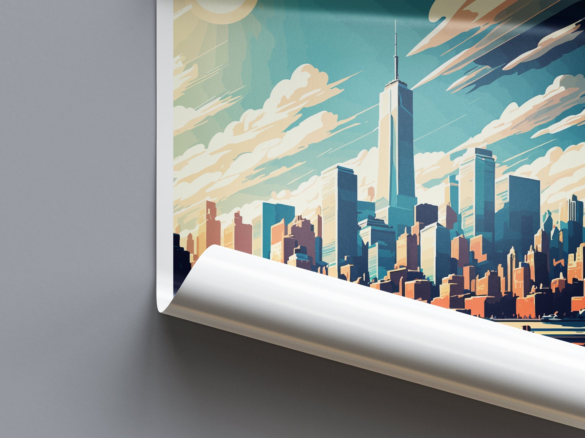 New York Travel Print Wall Art New York Wall Hanging Home Décor New York Gift Art Lovers New York State Art Gift Lover Print