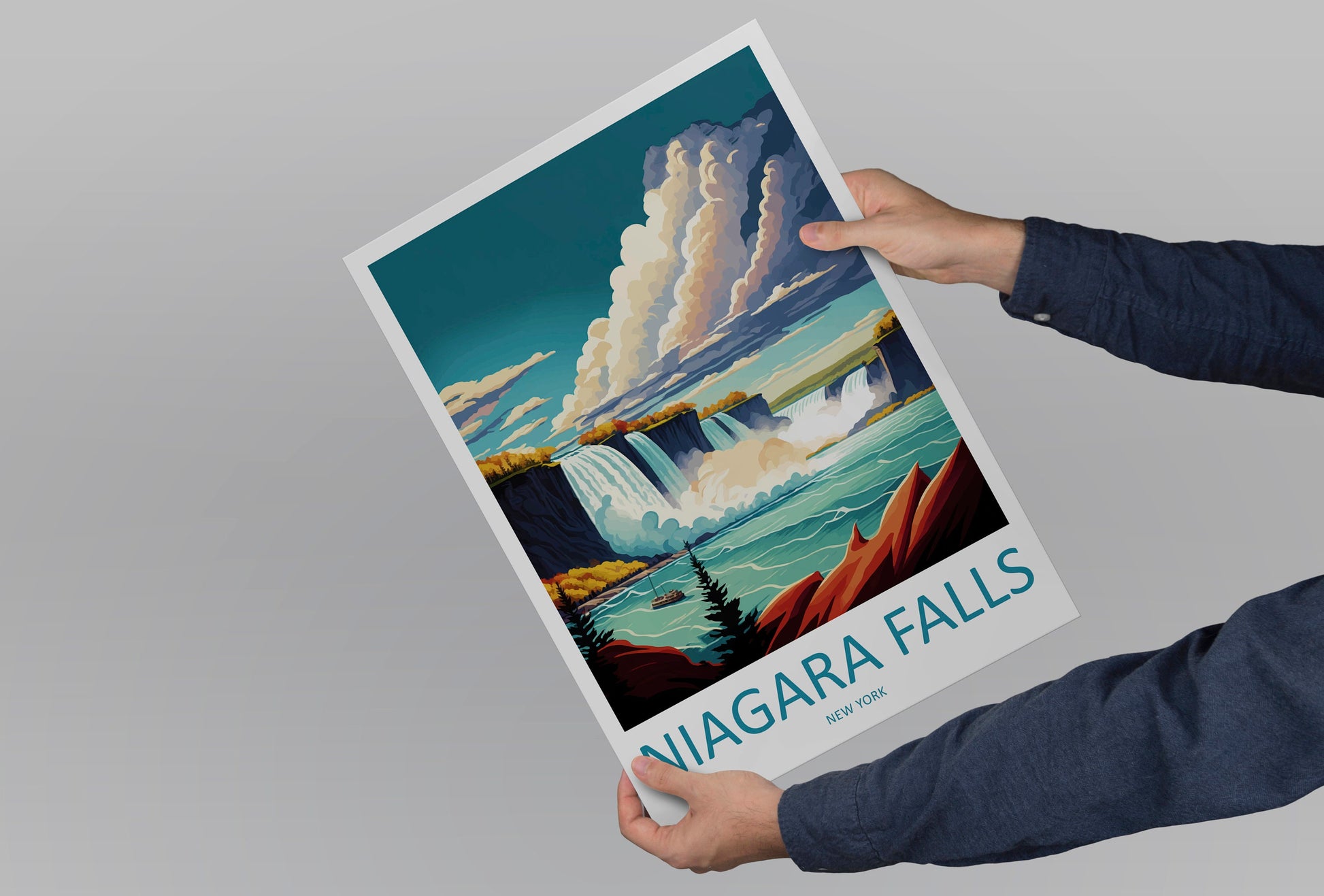 Niagara Falls Travel Print Wall Art Niagara Falls Wall Hanging Home Décor Niagara Falls Gift Art Lovers New York State Art Gift Lover Print