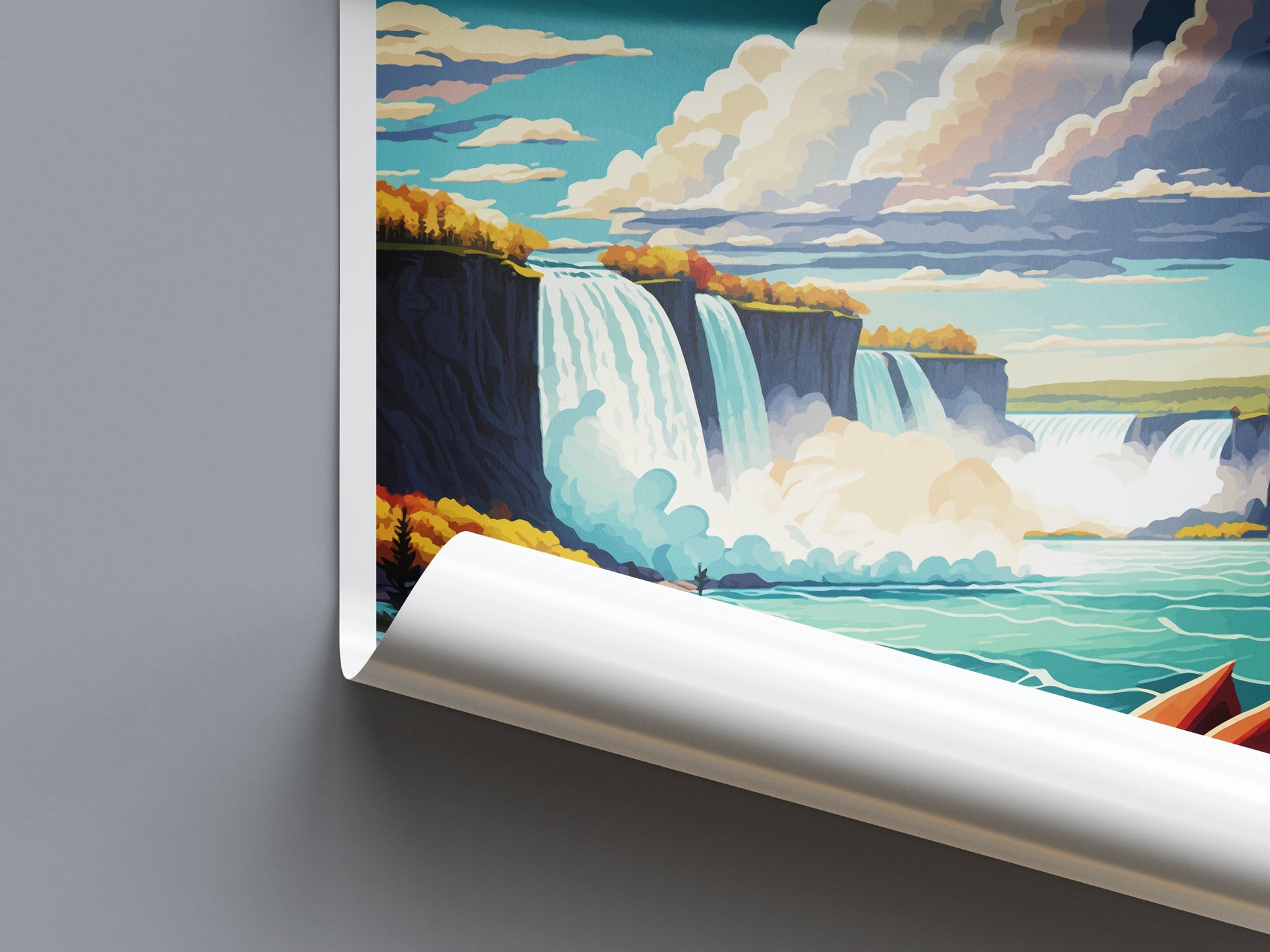 Niagara Falls Travel Print Wall Art Niagara Falls Wall Hanging Home Décor Niagara Falls Gift Art Lovers New York State Art Gift Lover Print