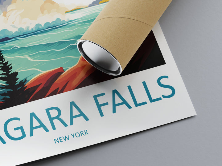 Niagara Falls Travel Print Wall Art Niagara Falls Wall Hanging Home Décor Niagara Falls Gift Art Lovers New York State Art Gift Lover Print