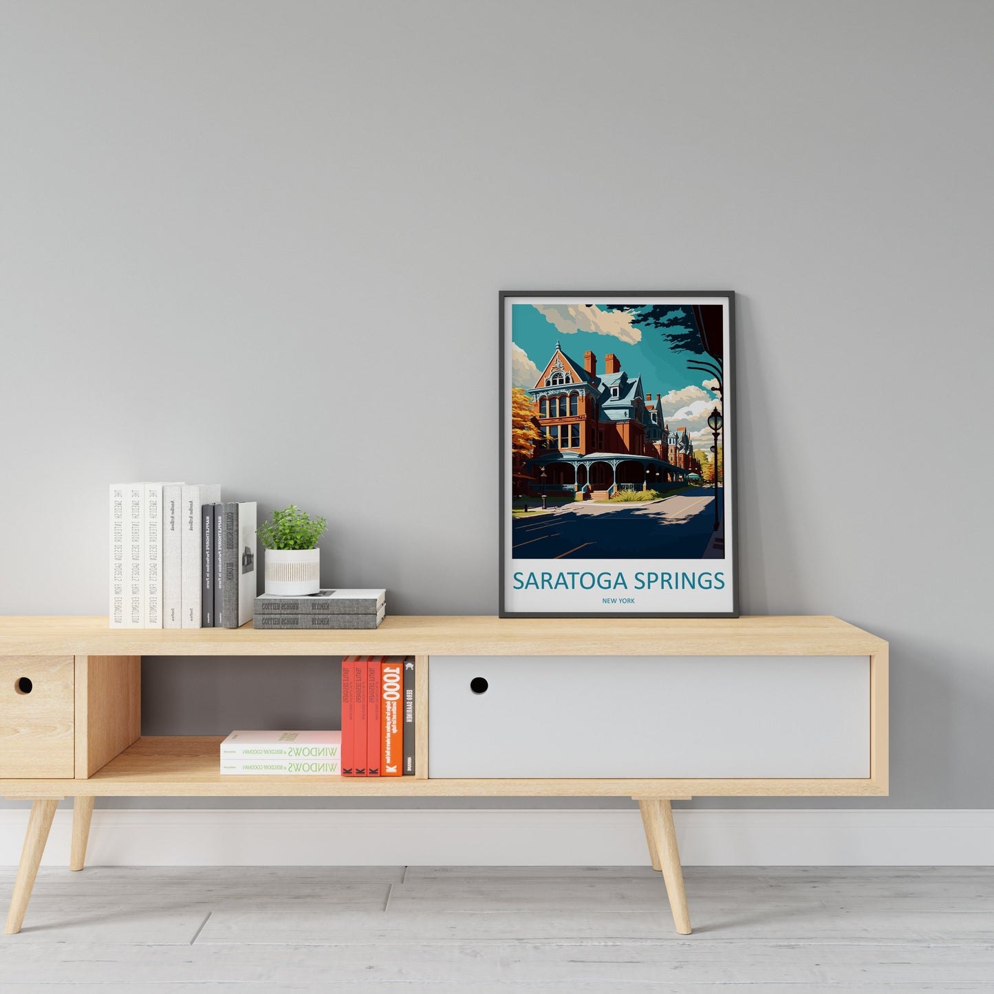 Saratoga Springs Travel Print Wall Art Saratoga Springs Wall Hanging Home Décor Saratoga Springs Gift Art Lovers New York State Art Gift