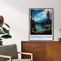 Adirondack Park Travel Print Wall Art Adirondack Park Wall Hanging Home Décor Adirondack Park Gift Art Lovers New York State Art Gift Lover