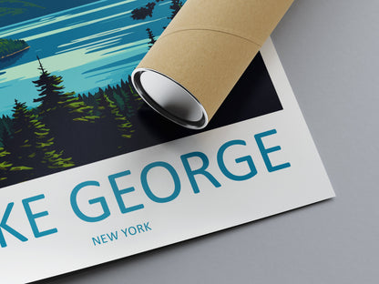 Lake George Travel Print Wall Art Lake George Wall Hanging Home Décor Lake George Gift Art Lovers New York State Art Gift Lover Print