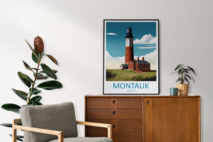 Montauk Travel Print Wall Art Montauk Wall Hanging Home Décor Montauk Gift Art Lovers New York State Art Gift Lover Poster