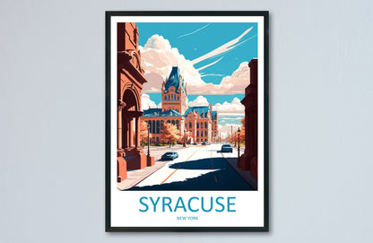 Syracuse Travel Print Wall Art Syracuse Wall Hanging Home Décor Syracuse Gift Art Lovers New York State Art Gift Lover Poster