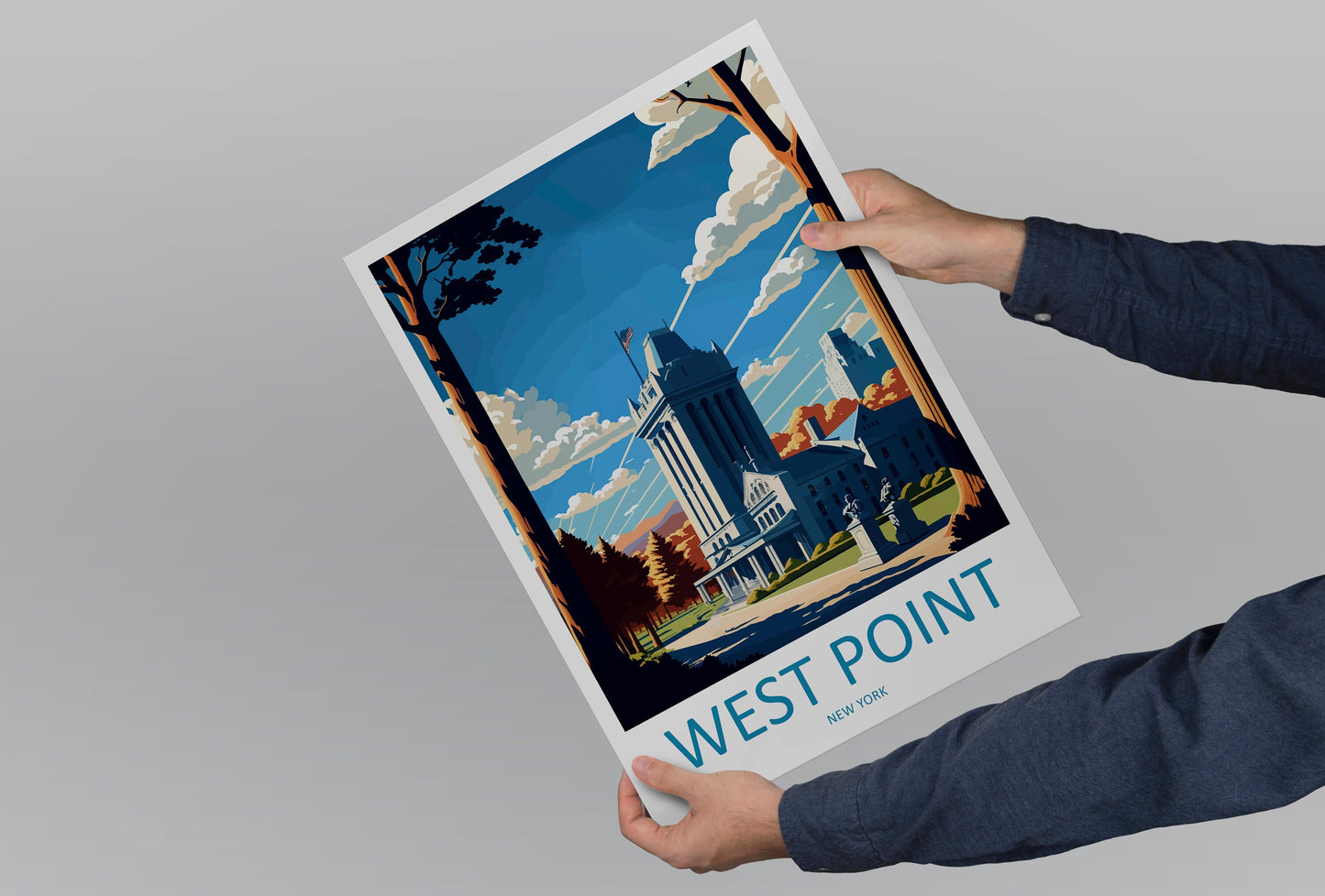 West Point Travel Print Wall Art West Point Wall Hanging Home Décor West Point Gift Art Lovers New York State Art Gift Poster