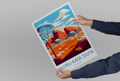 Uluṟu-Kata Tjuṯa National Park Travel Print Wall Art Uluṟu-Kata Tjuṯa Wall Hanging Home Décor Uluṟu-Kata Tjuṯa Gift Art Lovers Wall Art