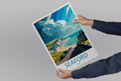 Seaford Travel Print Wall Art Seaford Wall Hanging Home Décor Seaford Gift Art Lovers England Art Lover Gift Print Sussex Travel Print