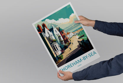 Shoreham-On-Sea Travel Print Wall Art Shoreham-On-Sea Wall Hanging Home Décor Shoreham-On-Sea Gift Art Lovers England Art Lover Gift Print