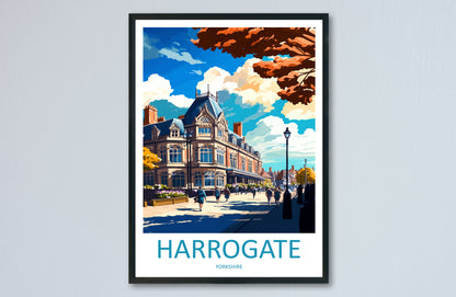 Harrogate Travel Print Wall Art Harrogate Wall Hanging Home Décor Harrogate Gift Art Lovers England Art Lover Gift Print
