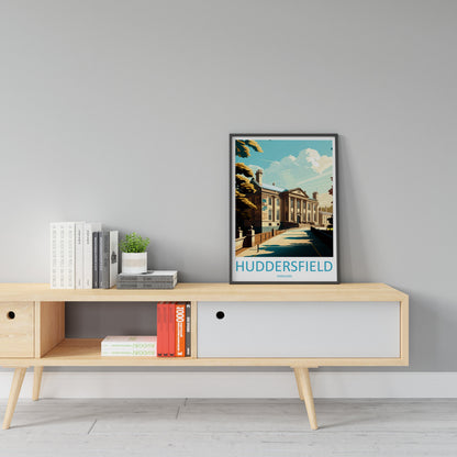 Huddersfield Travel Print Wall Art Huddersfield Wall Hanging Home Décor Huddersfield Gift Art Lovers England Art Lover Gift Print