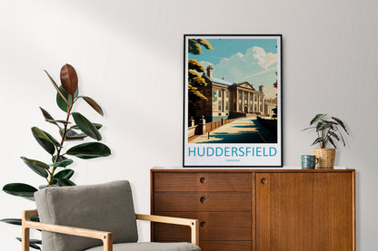 Huddersfield Travel Print Wall Art Huddersfield Wall Hanging Home Décor Huddersfield Gift Art Lovers England Art Lover Gift Print