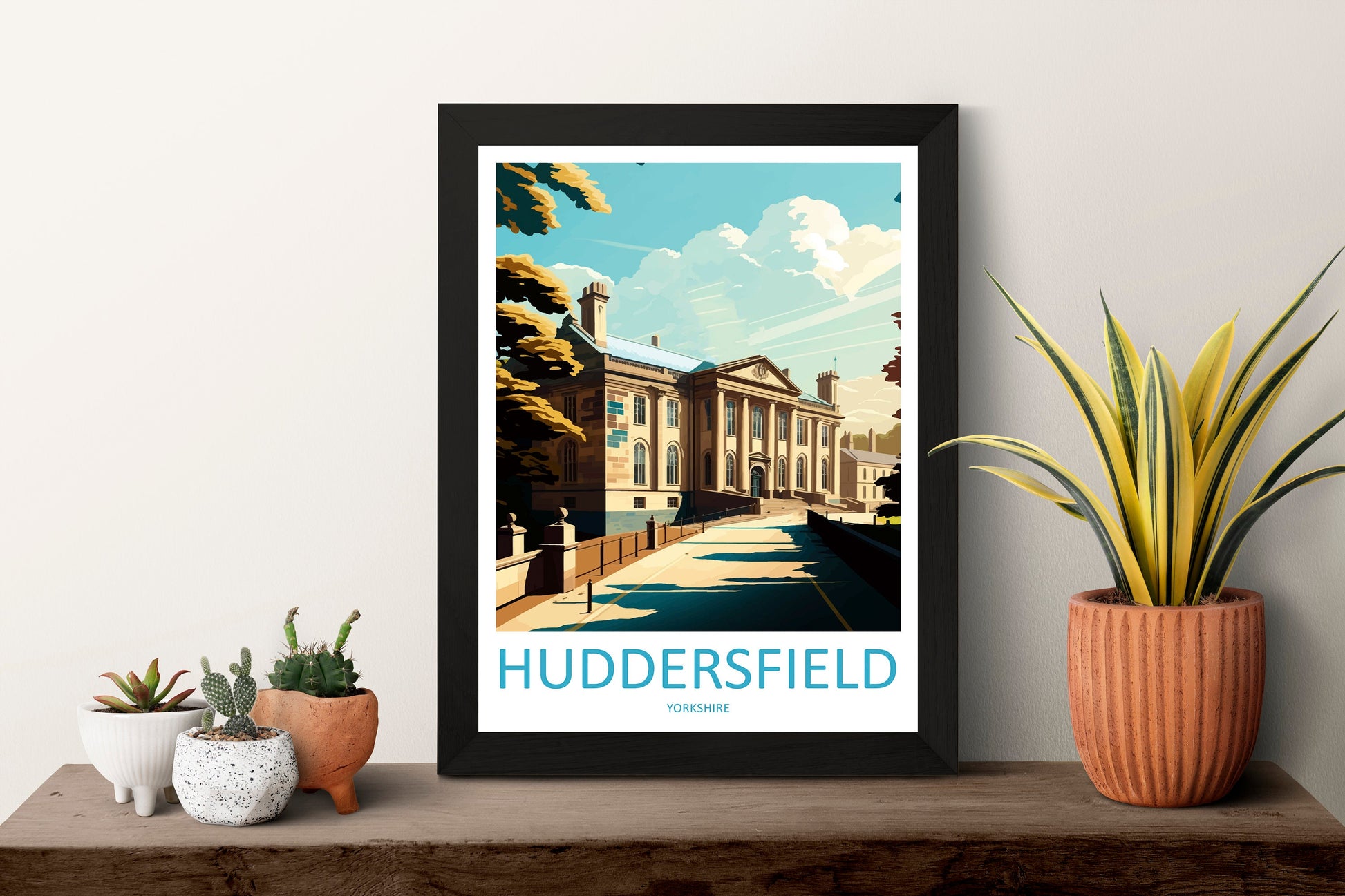 Huddersfield Travel Print Wall Art Huddersfield Wall Hanging Home Décor Huddersfield Gift Art Lovers England Art Lover Gift Print