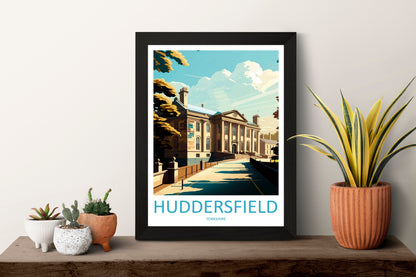 Huddersfield Travel Print Wall Art Huddersfield Wall Hanging Home Décor Huddersfield Gift Art Lovers England Art Lover Gift Print
