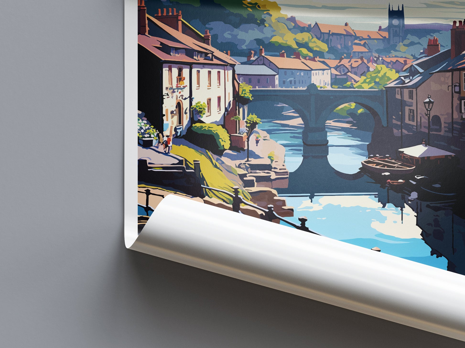 Knaresborough Travel Print Wall Art Knaresborough Wall Hanging Home Décor Knaresborough Gift Art Lovers England Art Lover Gift Print
