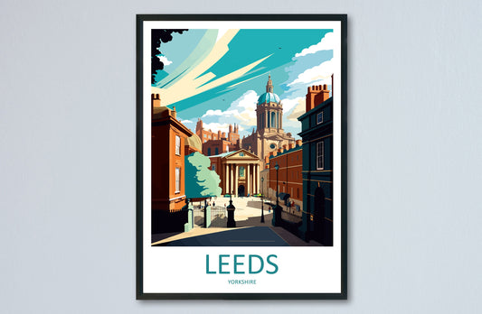Leeds Travel Print Wall Art Leeds Wall Hanging Home Décor Leeds Gift Art Lovers England Art Lover Gift Print Artwork Yorkshire Art