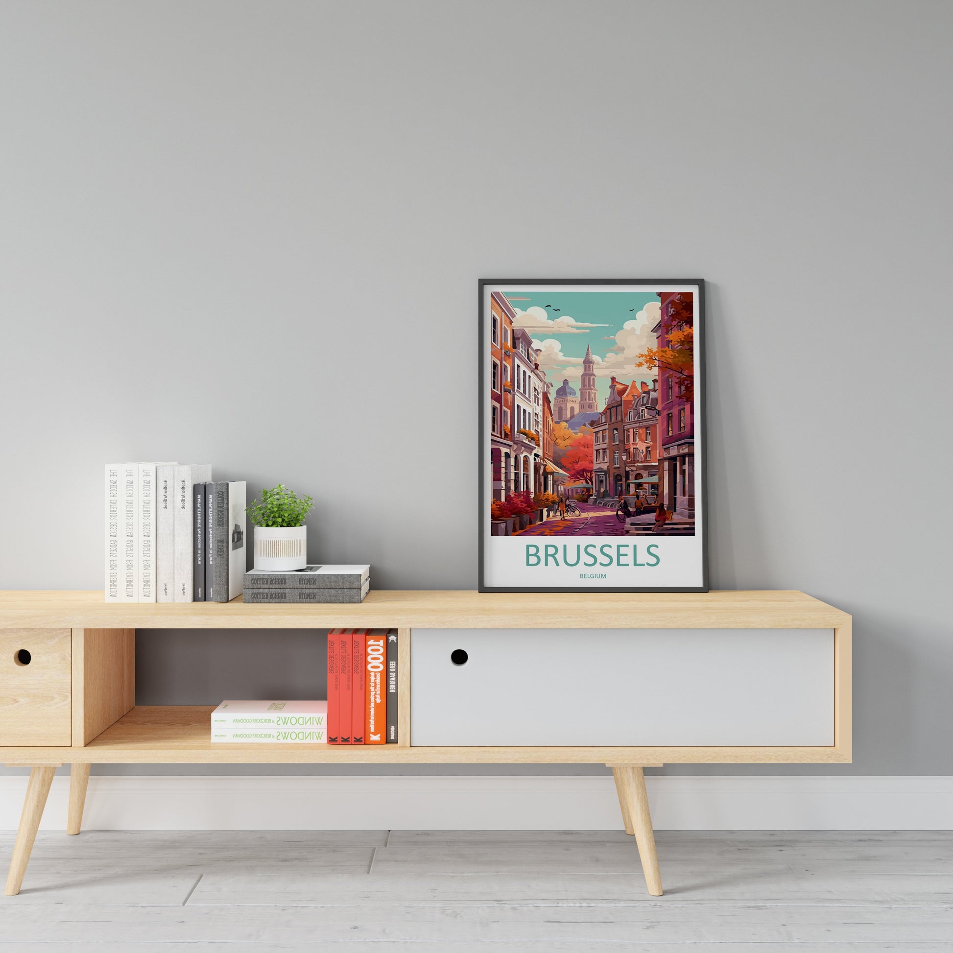 Brussels Travel Print Wall Art Brussels Wall Hanging Home Décor Brussels Gift Art Lovers Belgium Art Lover Gift Brussels Wall Décor