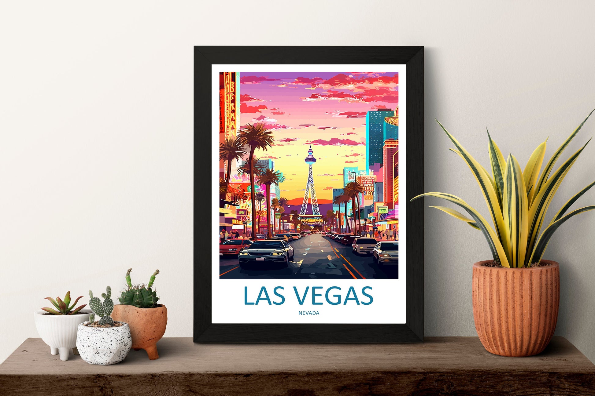 Las Vegas Travel Print Wall Art Las Vegas Wall Hanging Home Décor Las Vegas Gift Art Lovers Nevada Art Lover Gift Las Vegas Wall Décor