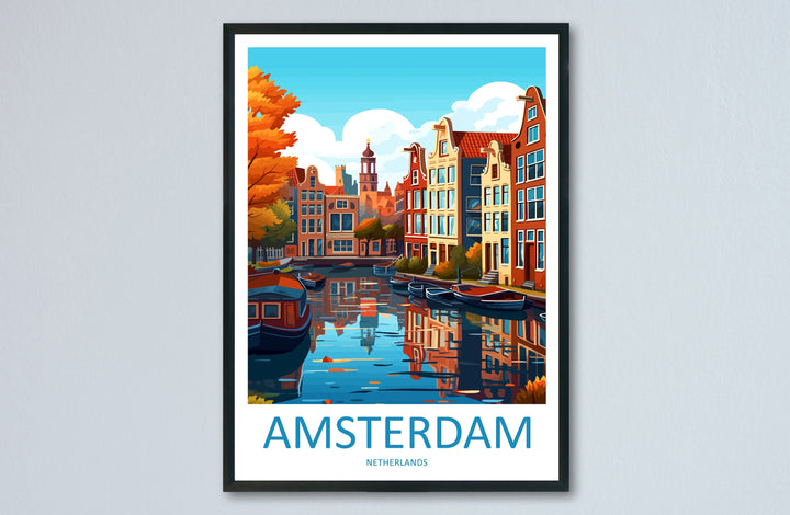 Amsterdam Travel Print Wall Art Amsterdam Wall Hanging Home Décor Amsterdam Gift Art Lovers Netherlands Art Lover Gift Amsterdam Decor
