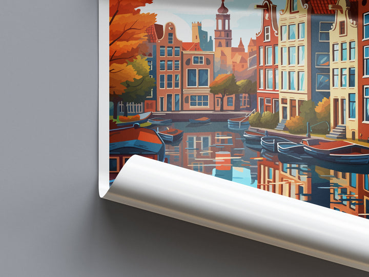 Amsterdam Travel Print Wall Art Amsterdam Wall Hanging Home Décor Amsterdam Gift Art Lovers Netherlands Art Lover Gift Amsterdam Decor