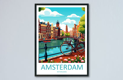 Amsterdam Travel Print Wall Art Amsterdam Wall Hanging Home Décor Amsterdam Gift Art Lovers Netherlands Art Lover Gift Amsterdam Decor