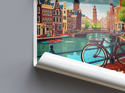 Amsterdam Travel Print Wall Art Amsterdam Wall Hanging Home Décor Amsterdam Gift Art Lovers Netherlands Art Lover Gift Amsterdam Decor