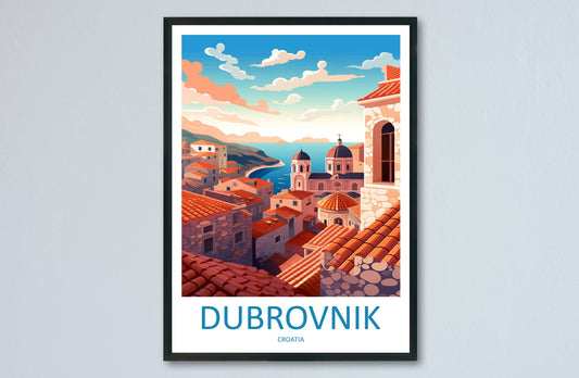 Dubrovnik Print Dubrovnik Home Decor Landscape Art Print Dubrovnik Wall Art for Croatia Enthusiast Gift Wall Hanging Dubrovnik Croatia Print