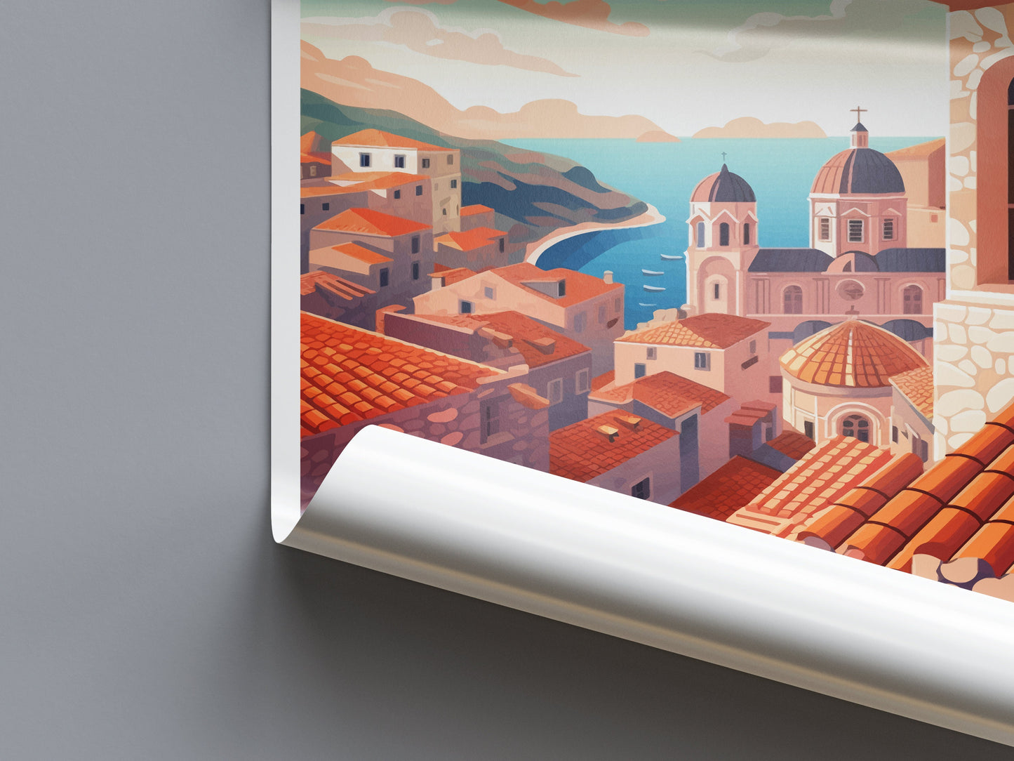 Dubrovnik Print Dubrovnik Home Decor Landscape Art Print Dubrovnik Wall Art for Croatia Enthusiast Gift Wall Hanging Dubrovnik Croatia Print