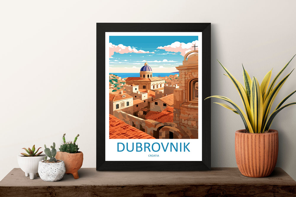 Dubrovnik Print Dubrovnik Home Decor Landscape Art Print Dubrovnik Wall Art for Croatia Enthusiast Gift Wall Hanging Dubrovnik Croatia Print