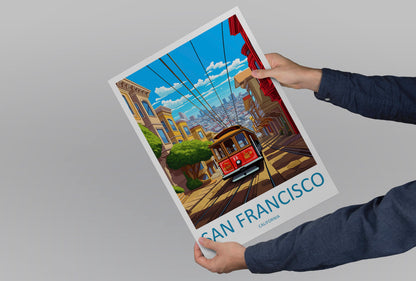 San Francisco Travel Print Wall Art San Francisco Wall Hanging Home Décor San Francisco Gift Art Lovers California Art Lover Gift