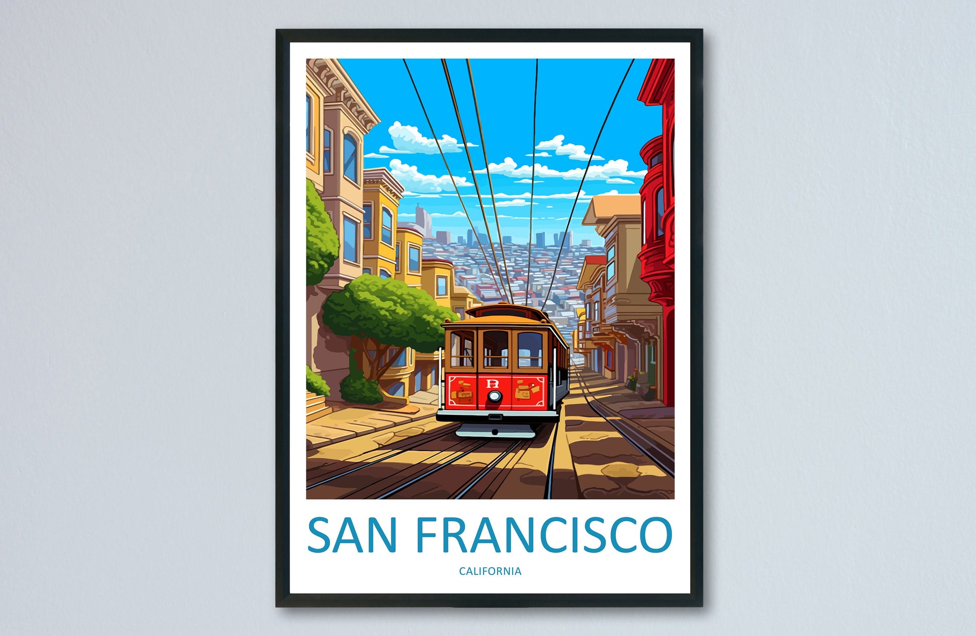 San Francisco Travel Print Wall Art San Francisco Wall Hanging Home Décor San Francisco Gift Art Lovers California Art Lover Gift