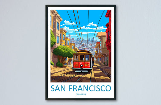 San Francisco Travel Print Wall Art San Francisco Wall Hanging Home Décor San Francisco Gift Art Lovers California Art Lover Gift