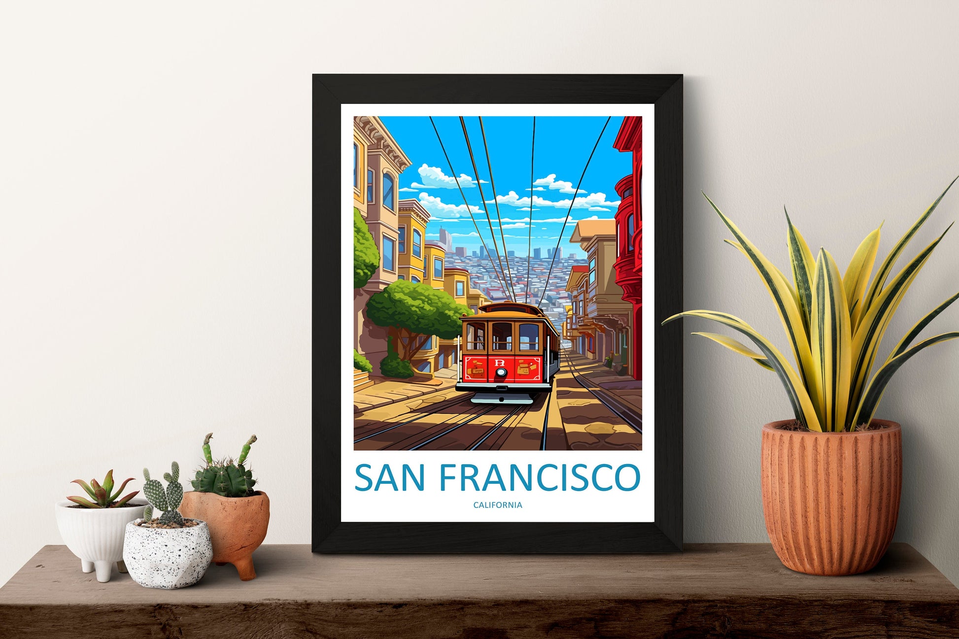 San Francisco Travel Print Wall Art San Francisco Wall Hanging Home Décor San Francisco Gift Art Lovers California Art Lover Gift