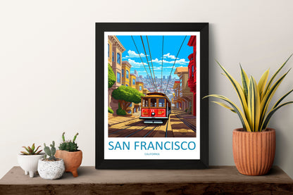 San Francisco Travel Print Wall Art San Francisco Wall Hanging Home Décor San Francisco Gift Art Lovers California Art Lover Gift