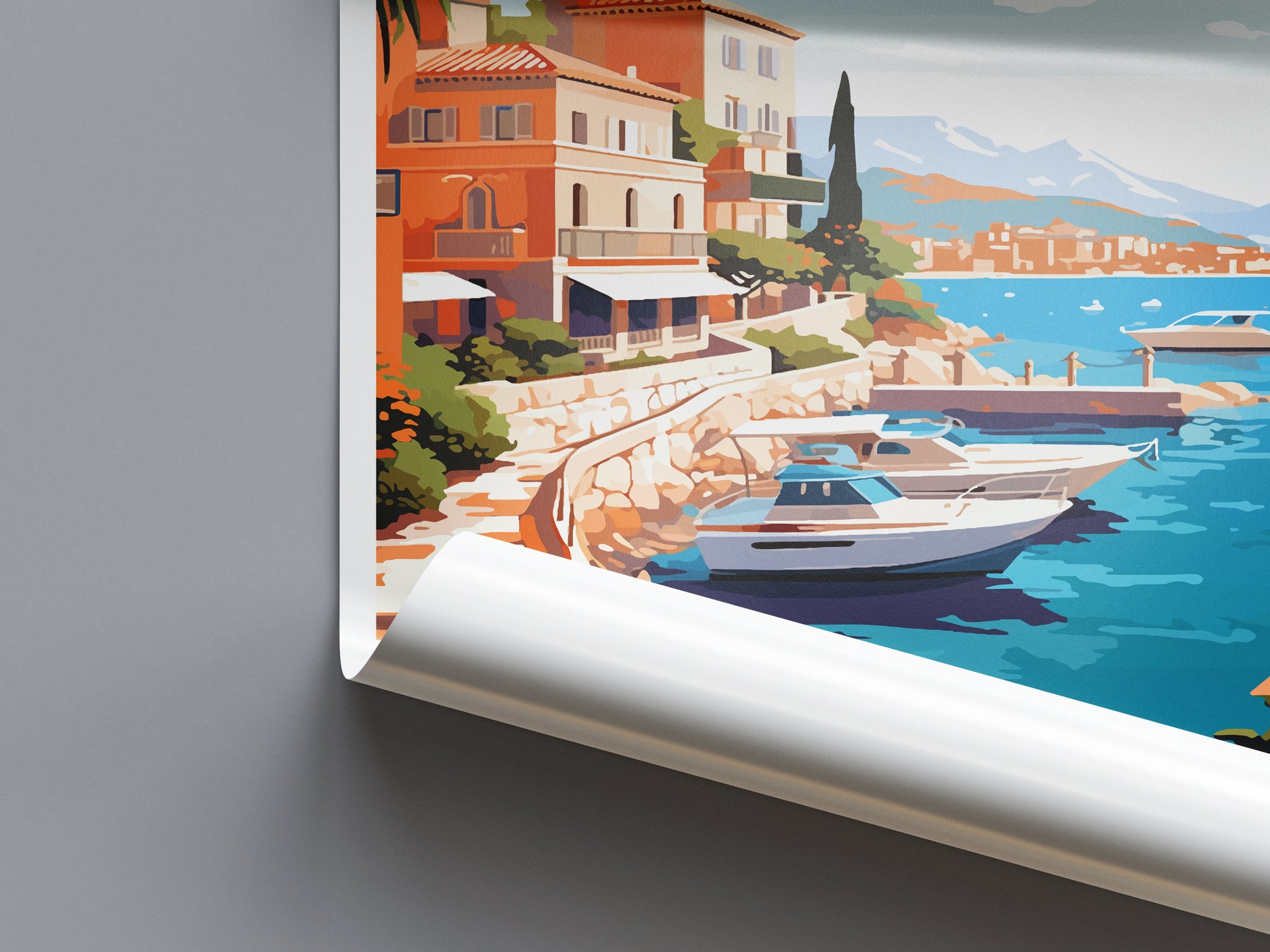 Cote D'azur Travel Print Wall Art Cote D'azur Wall Hanging Home Decor Cote D'azur France Gift Art Lovers Wall Art Print Art Cote D'azur