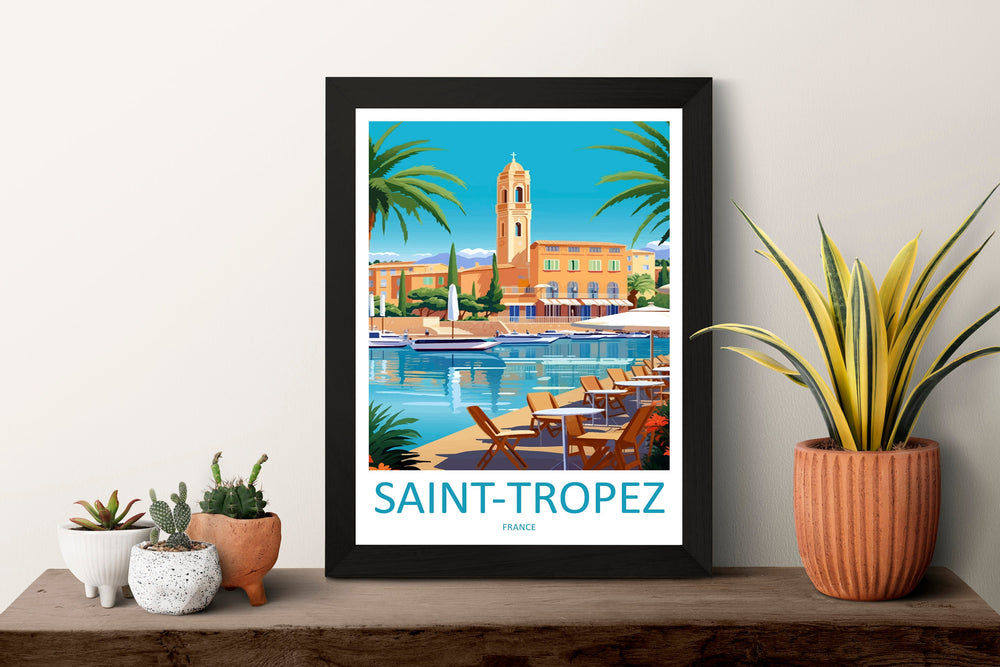 Saint-Tropez Print Saint-Tropez Home Decor Cityscape Art Print Saint-Tropez Wall Art Travel Enthusiast Gift Wall Hanging Saint-Tropez France
