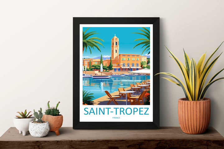 Saint-Tropez Print Saint-Tropez Home Decor Cityscape Art Print Saint-Tropez Wall Art Travel Enthusiast Gift Wall Hanging Saint-Tropez France