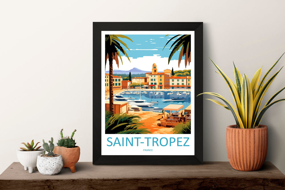 Saint-Tropez Print Saint-Tropez Home Decor Cityscape Art Print Saint-Tropez Wall Art Travel Enthusiast Gift Wall Hanging Saint-Tropez France