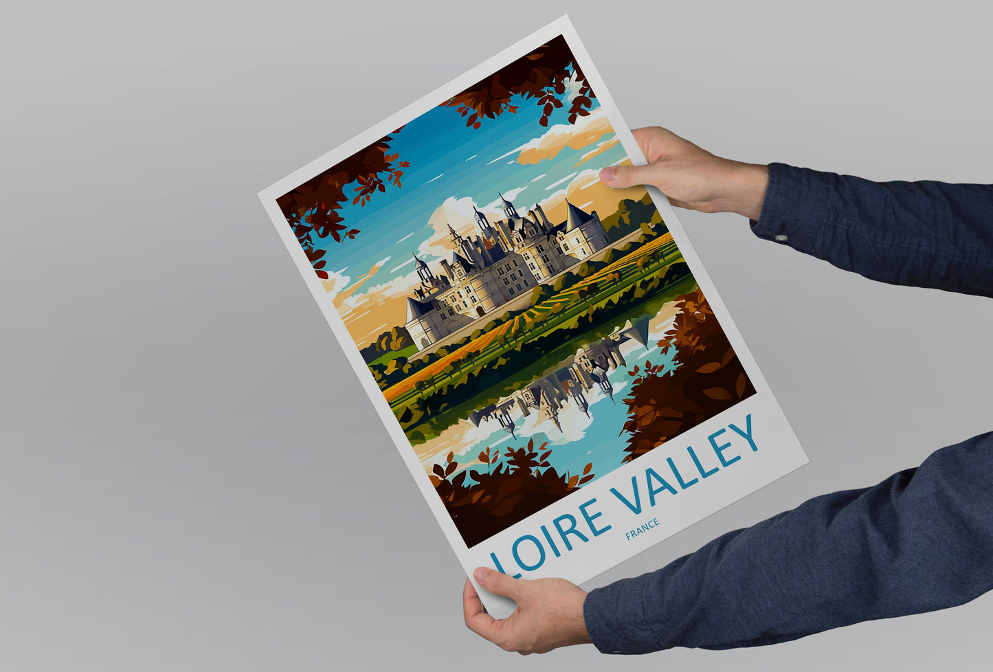 Loire Valley Travel Print Wall Art Loire Valley Wall Hanging Home Décor Loire Valley Gift Art Lovers France Art Lover Gift Loire Valley Art