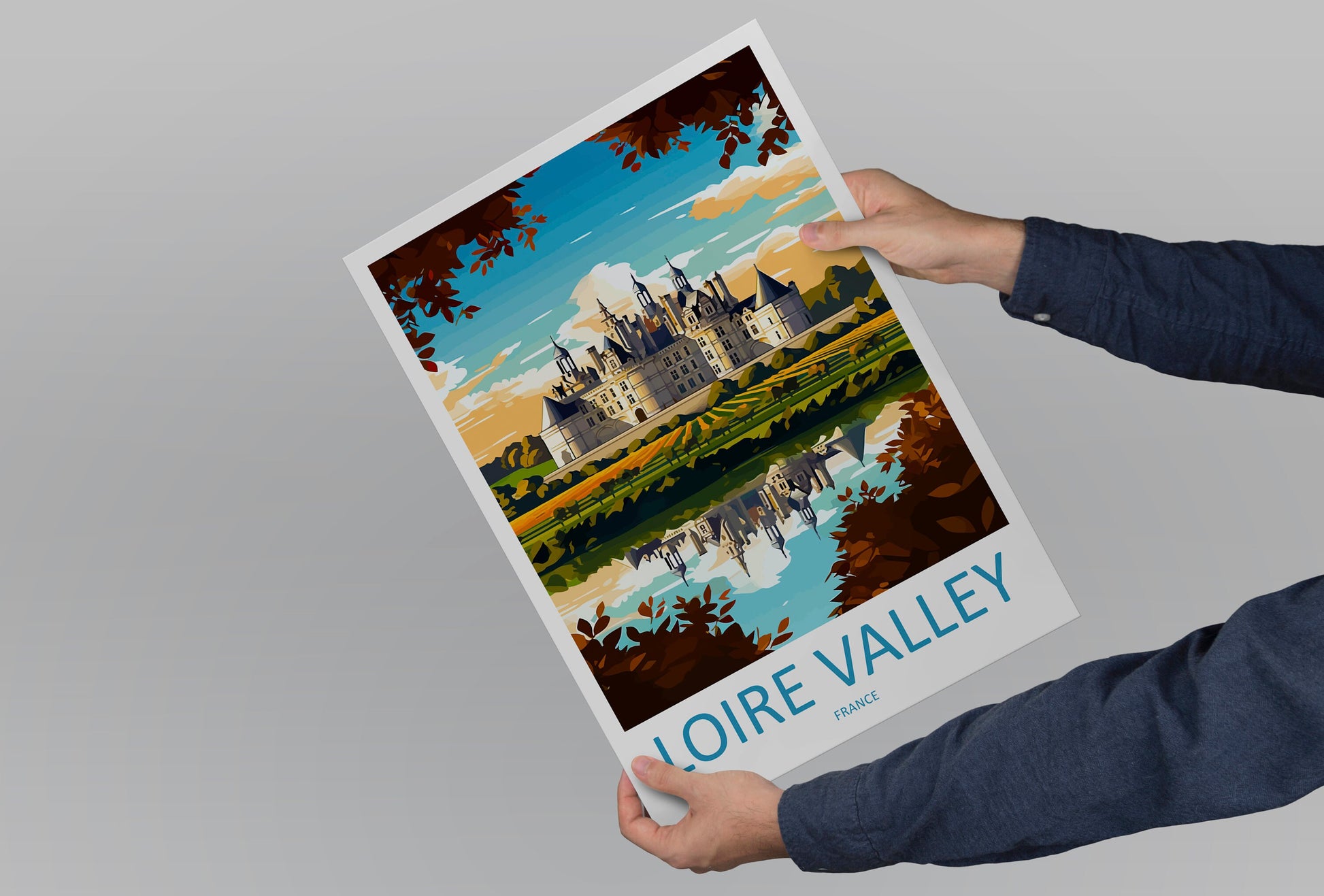 Loire Valley Travel Print Wall Art Loire Valley Wall Hanging Home Décor Loire Valley Gift Art Lovers France Art Lover Gift Loire Valley Art