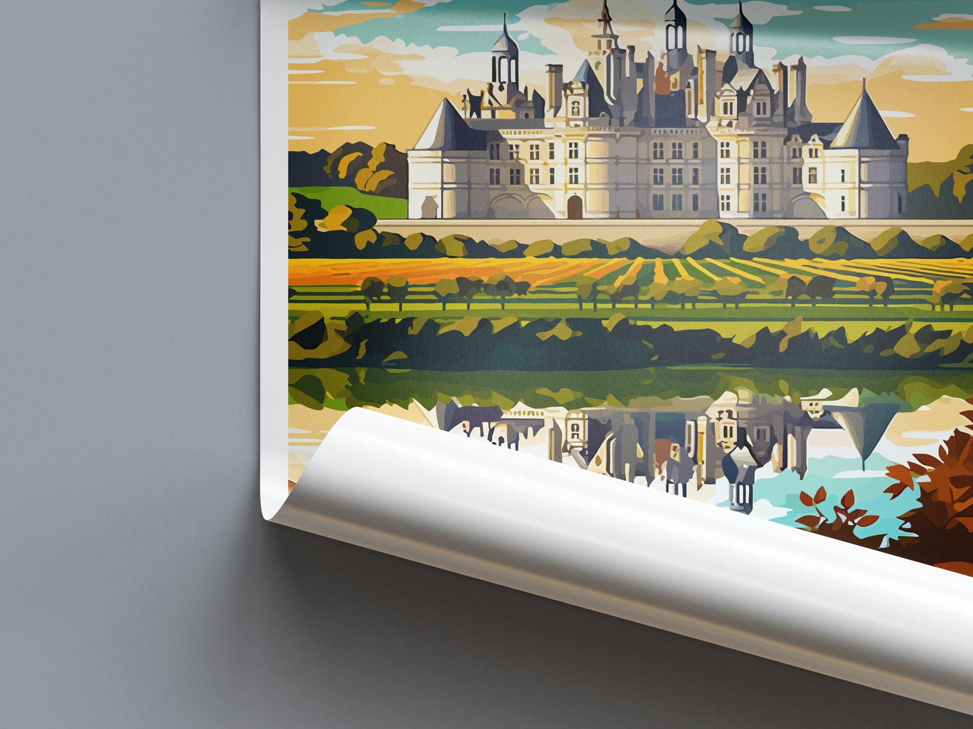 Loire Valley Travel Print Wall Art Loire Valley Wall Hanging Home Décor Loire Valley Gift Art Lovers France Art Lover Gift Loire Valley Art